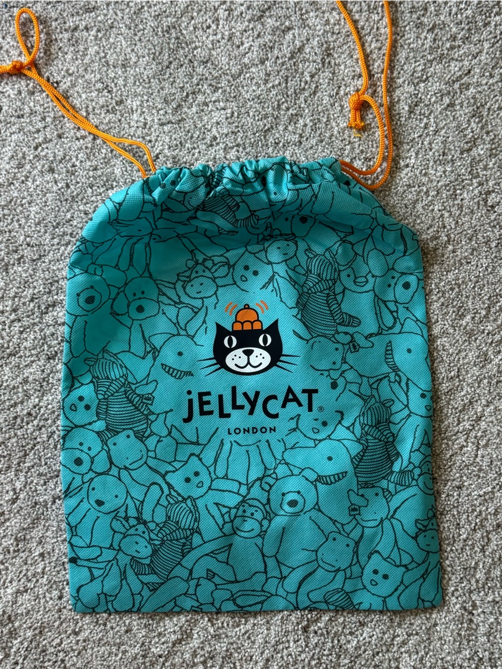 Jellycat London Blue Drawstring Dust Bag Pouch